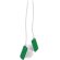 auriculares en blanco con detalles a color personalizado verde