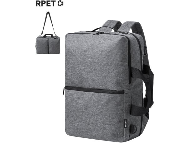 Mochila para portátil original rPET 600D para cintas acolchadas Makarzur detalle 2
