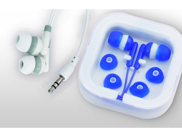 Cascos auriculares en estuche grabado cort