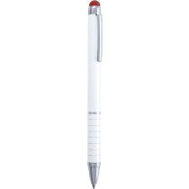 Bolígrafo con puntero en goma de varios colores personalizado rojo Bolígrafo con puntero en goma de varios colores personalizado rojo