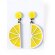 Pendientes Kely con cierre de clip y diseños frutales Limon