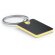 Llavero fino de acero inoxidable con acabado negro personalizado amarillo