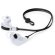 Cascos auriculares de diseño moderno negro grabado