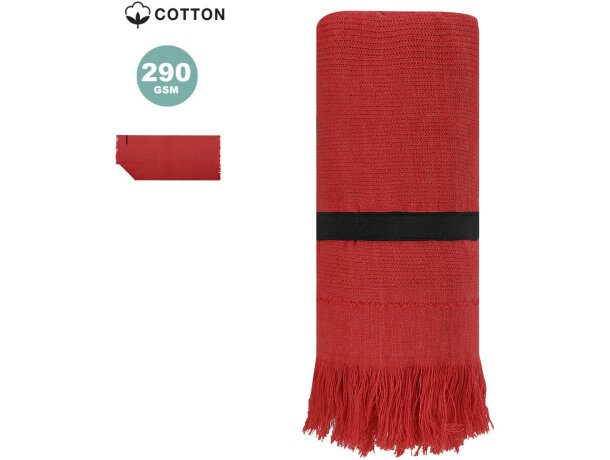 Toalla algodón Brisly 290 g/m² con flecos y cinta elástica detalle 1