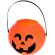 Cesta Halloween Cowel con forma de calabaza y asa integrada detalle 2