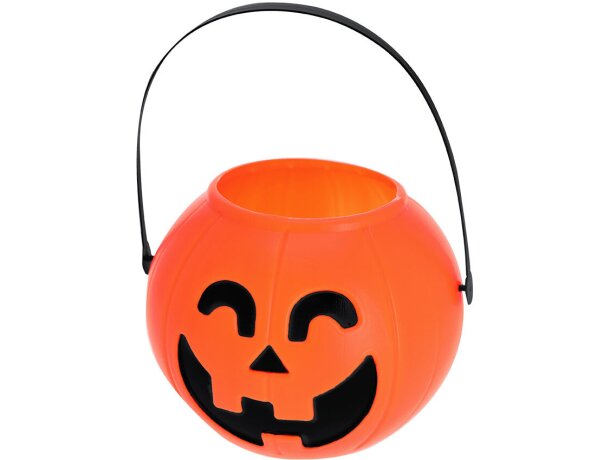 Cesta Halloween Cowel con forma de calabaza y asa integrada detalle 2