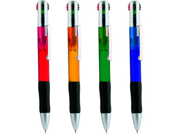 Bolígrafo a color con cuatro tintas con logo