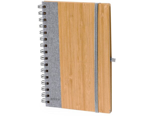 Libreta con anillas detalles en rPET para bambú Gasmon detalle 2