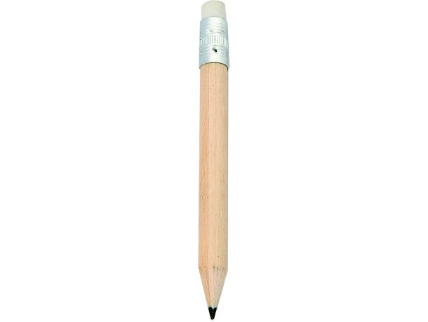 Lapiz de madera con goma mini personalizado