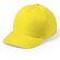 Gorra básica para niños con cierre de velcro amarilla con logo