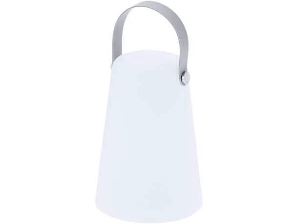 Lámpara Tuxfan led portátil con asa de silicona gris detalle 2
