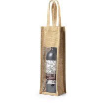 Bolsa de fibra natural para 1 botella personalizada