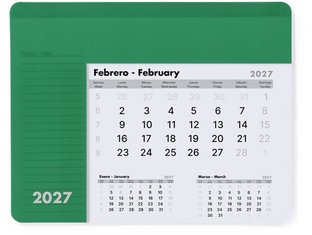 Alfombrilla calendario Rendux con impresión sobre superficie PVC detalle 2