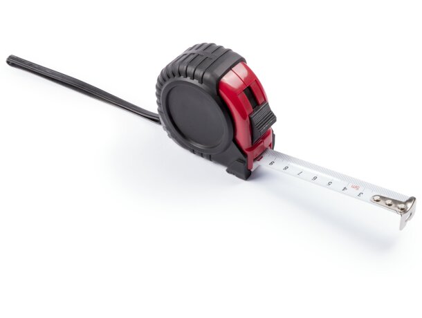 Flexómetro con clip de 5 m personalizado rojo Flexómetro con clip de 5 m personalizado rojo