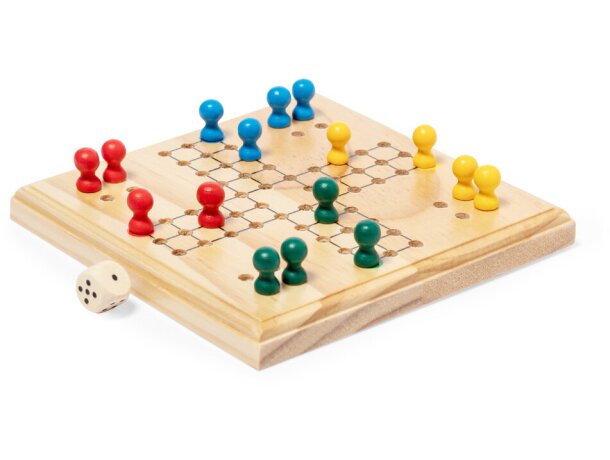 Juego Thumper de parchis en madera para 2 a 4 jugadores con bolsa de algodón detalle 4