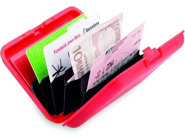 Tarjetero fabricado en plástico y colores surtidos personalizado Tarjetero fabricado en plástico y colores surtidos personalizado