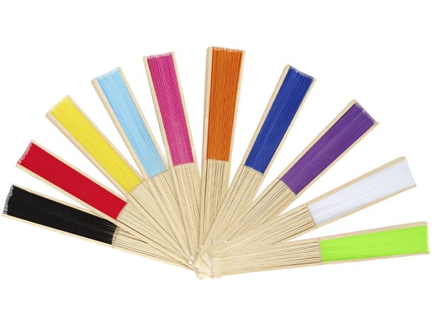 Abanico Mynor de bambú y poliéster 190T personalizable detalle 3