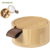 Joyero Fontana bambú con espejo y 4 compartimentos