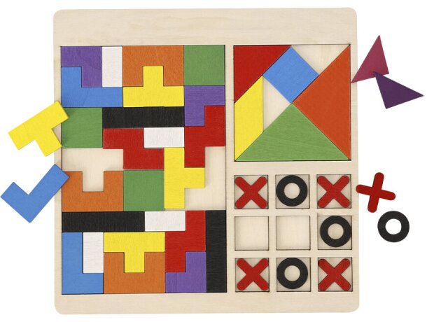 Set puzzles madera Meloxar con tres juegos educativos infantiles detalle 2