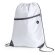 Mochila con cuerdas con cremallera y salida de auriculares Blanco