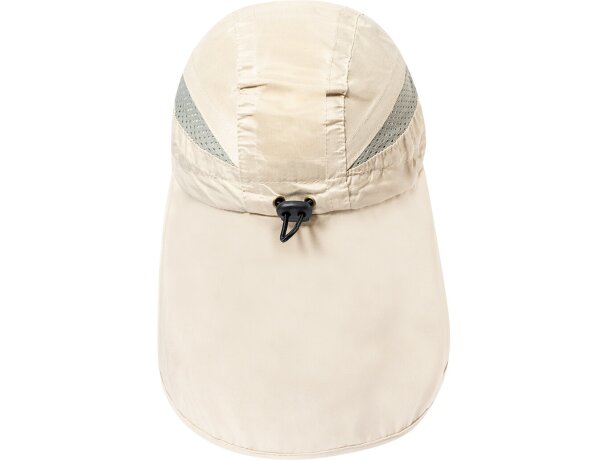 Gorros de playa microfibra con solapa y paneles de redecilla detalle 5