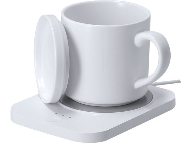 Calentador de tazas con cargador inalámbrico 15W Wasoox detalle 2