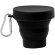 Vasos de plástico silicona plegable con mosquetón Negro