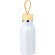 Botella de acero con asa de transporte y tapón de bambú 350ml Flazer Blanco