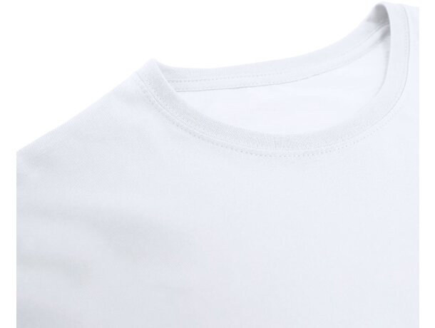 Camiseta adulta blanca Stiles algodón ring spun 170g detalle 4
