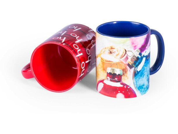 Taza de cerámica lisa para sublimacón interior de color personalizado