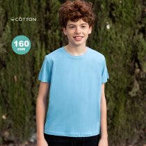 Camisetas niños de algodón peinado 160 g/m2 manga corta