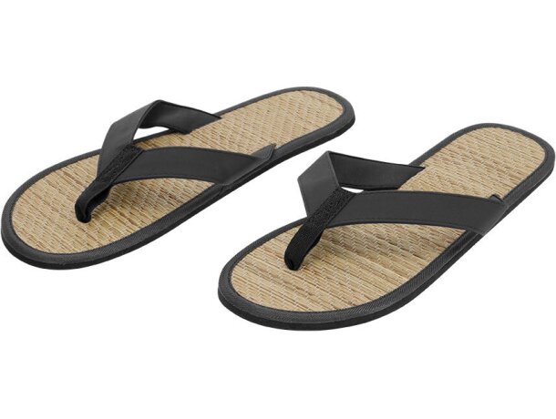 Chanclas Sirgu de paja natural con suela EVA detalle 2