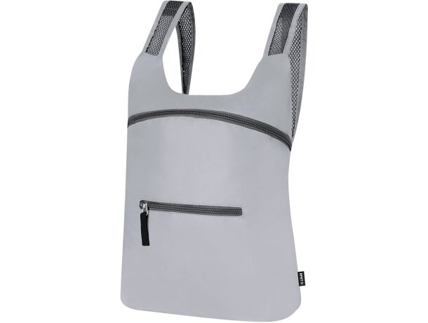Mochila plegable Cladox de poliéster reciclado con reflectantes detalle 2