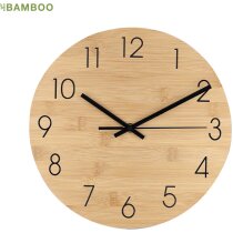 Reloj de pared Tiwel en bambú natural 30 cm