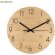 Reloj de pared Tiwel en bambú natural con dial metálico detalle 1