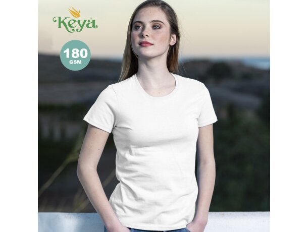 Camiseta Mujer Blanca "keya" Wcs180 personalizada