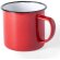 Taza metalica modelo Wilem de colores rojo