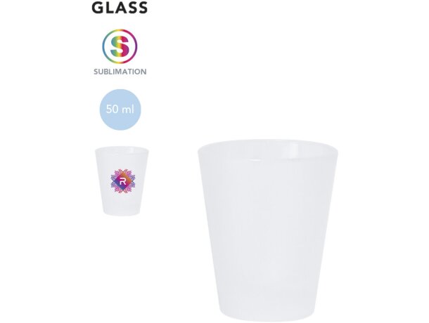 Vaso chupito Nesan cristal frosted 50ml para sublimación detalle 1