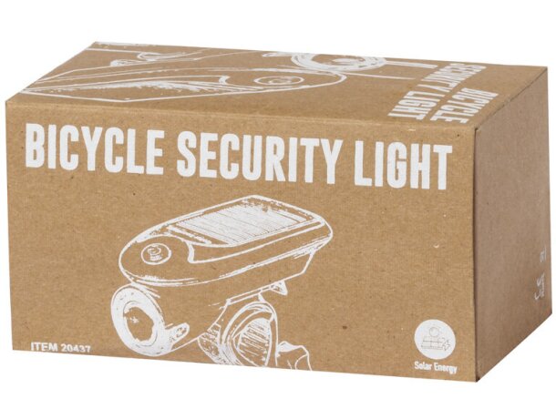 Luz seguridad bici plástico con carga solar detalle 5