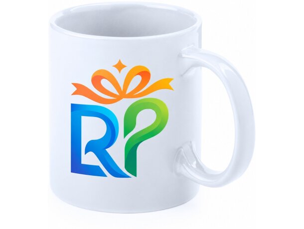 Taza Impex cerámica blanca 370 ml con caja incluida detalle 1