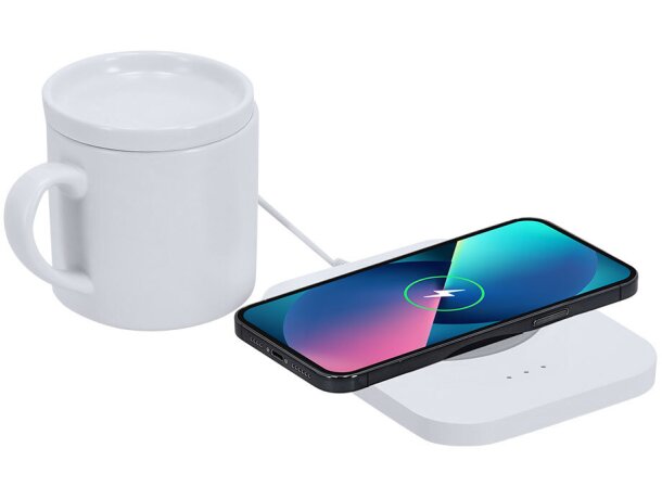 Calentador de tazas con cargador inalámbrico 15W Wasoox detalle 3