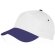 Gorra básica en algodón con 5 paneles Blanco/azul