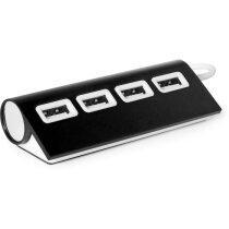 Puerto alargado de aluminio 4 puertos personalizado negro Puerto alargado de aluminio 4 puertos personalizado negro