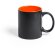 Taza Bafy cerámica negro y color naranja