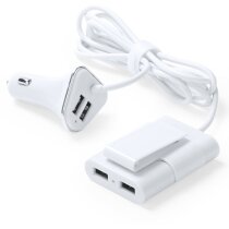 Cargador Movil Para Coche Cable Extralargo Personalizado Blanco