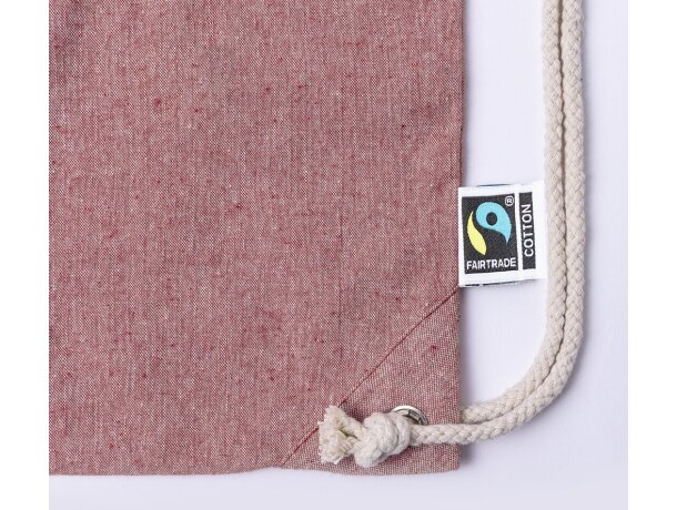 Mochila saco personalizada algodón reciclado 140 g/m2 Riak Fairtrade detalle 3
