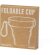 Vasos de plástico silicona plegable con mosquetón detalle 5