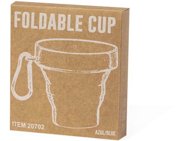 Vasos de plástico silicona plegable con mosquetón detalle 5