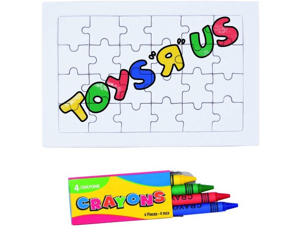 Puzzle 24 piezas y 4 ceras barata