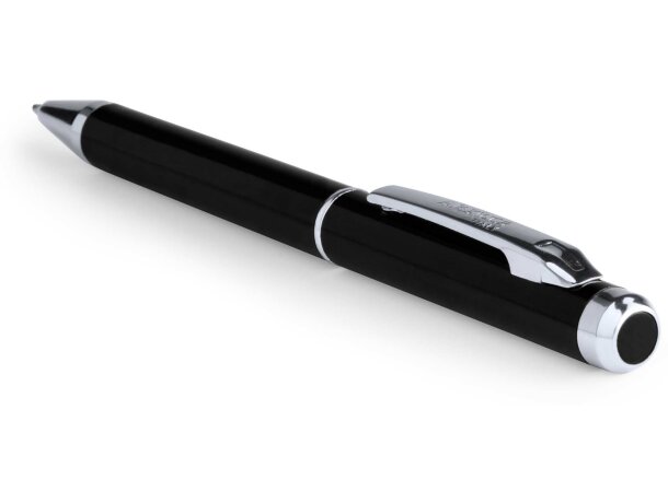 Bolígrafo en color cromado de la marca Alexluca personalizado negro Bolígrafo en color cromado de la marca Alexluca personalizado negro